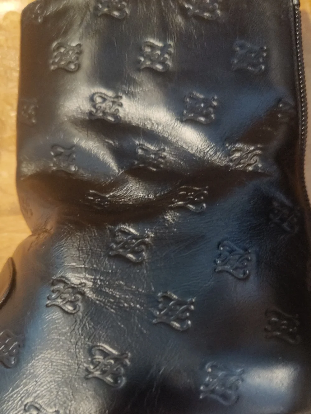 Authenticated Fendi FFreedom Vitello Karligraphy Black Booties Size 35